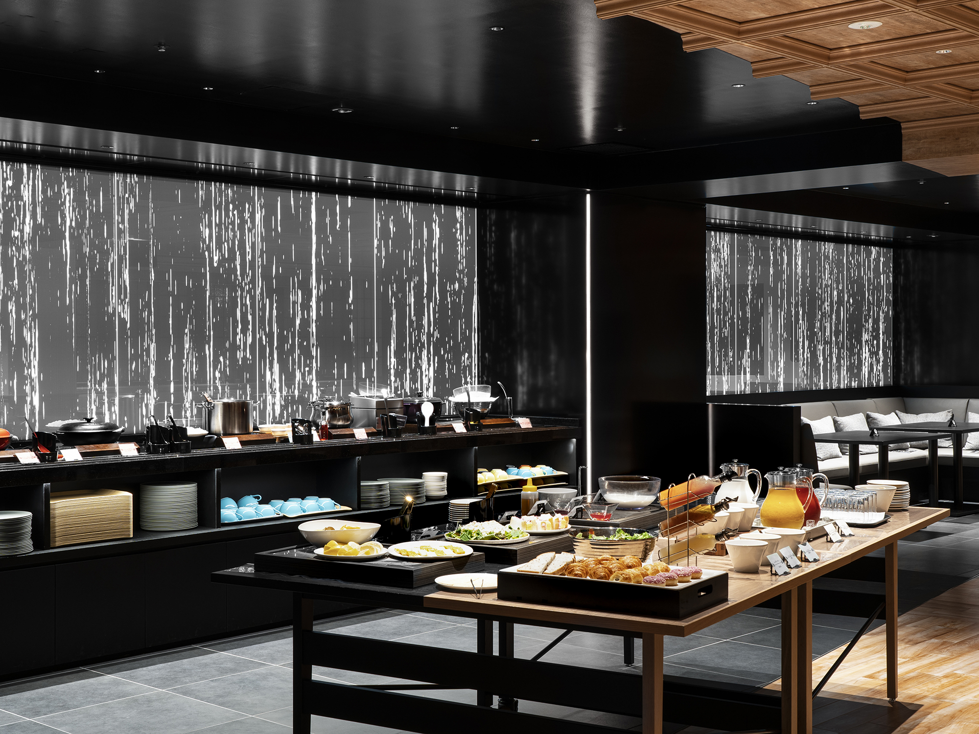 キャンバスラウンジの朝食ブッフェ。