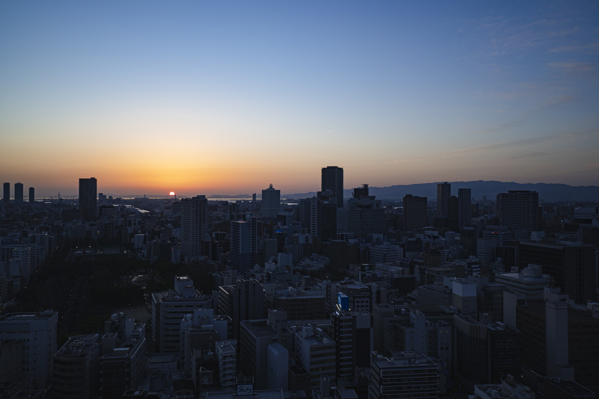 西側のサンセットビュー